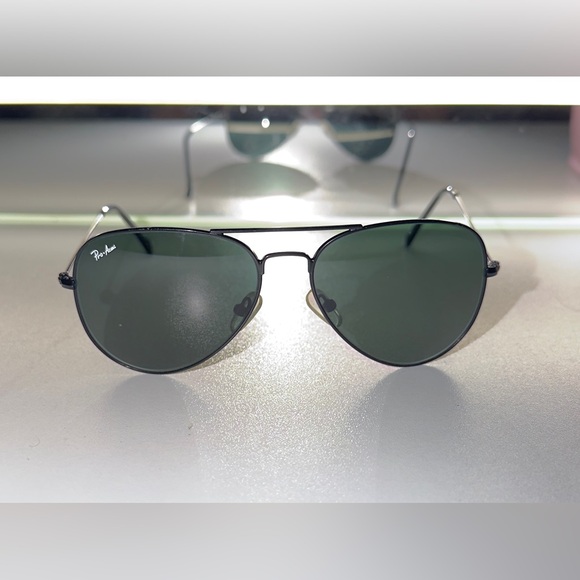 🕶 Ray-Ban Black Aviator Sunglasses | Classic Metal Frame | Unisex 🕶 - Picture 1 of 7